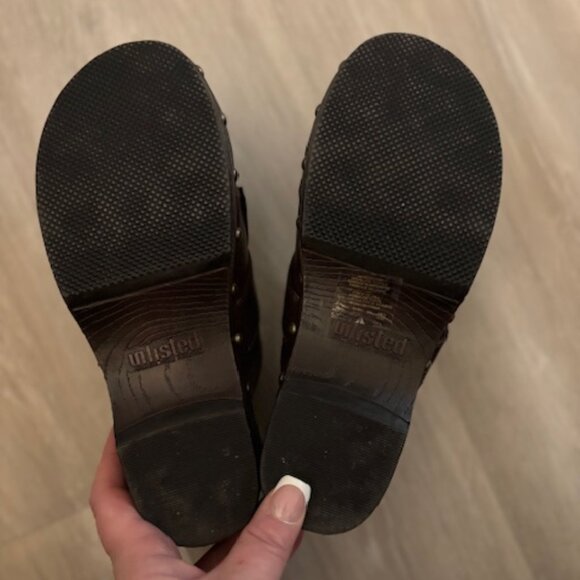 Unlisted By Kenneth Cole Leather Mule Clogs Slip On Size 7 - Picture 5 of 6